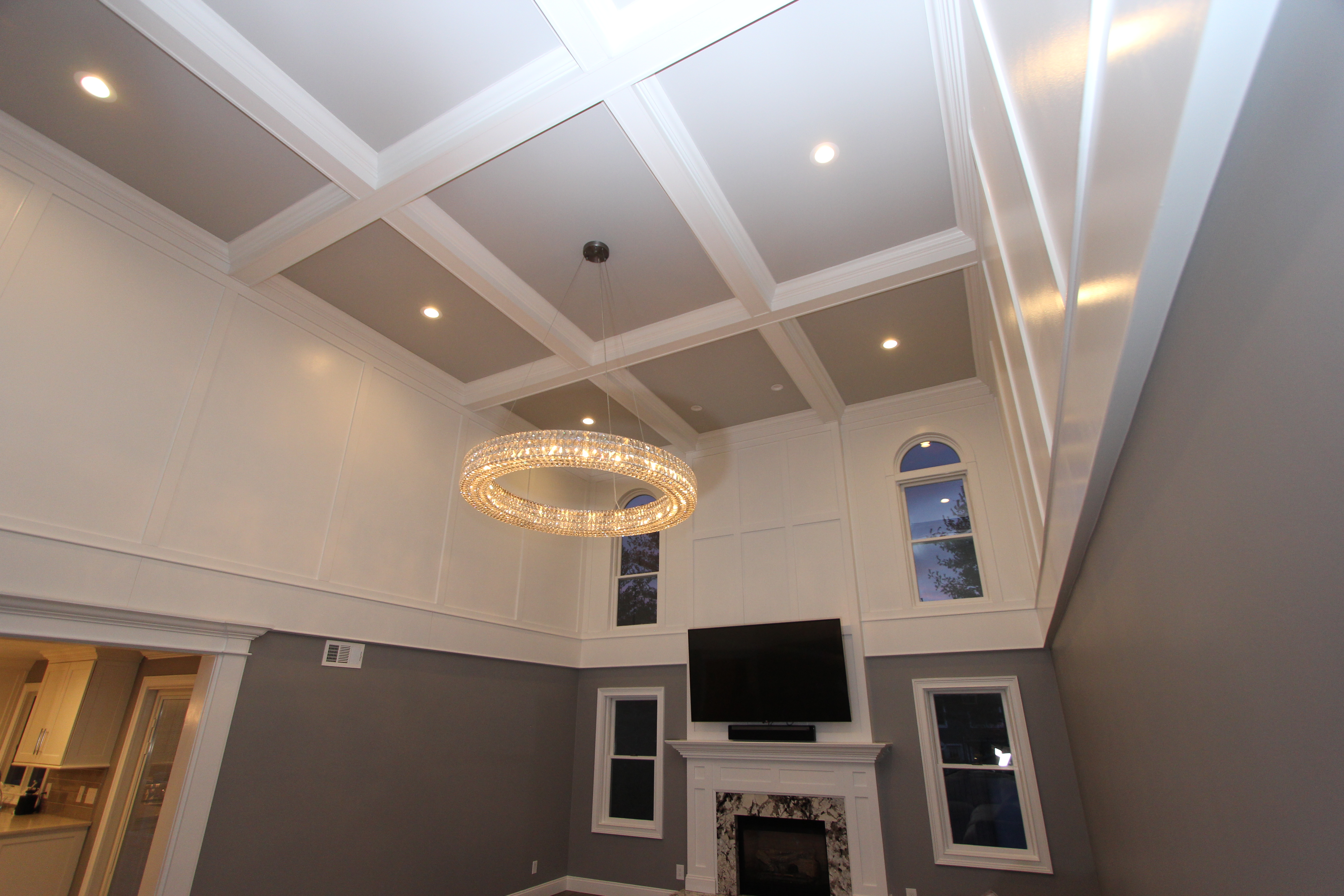 coffered ceiling led lighting